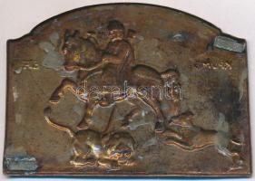 Berán Lajos (1882-1943) 1931. "Krum kán" Br plakett (49x69mm) T:2