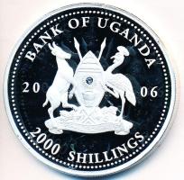 Uganda 2006. 2000Sh Ag "A labdarúgás halhatatlanjainak csarnoka - Magyarország 1950-es évek/Puskás Ferenc" (27,63g) T:PP ujjlenyomat Uganda 2006. 2000 Shillings Ag "Hall of Fame of football - Hungary 1950s/Ferenc Puskás" (27,63g) C:PP fingerprint