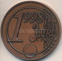 1998. "Esztergom / 1 Euro" Br emlékérem (43mm) T:2