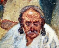 Garay Ákos (1866-1952): Pihenő juhászok. Olaj, vászon, keretben, 63×83 cm