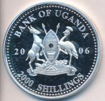 Uganda 2006. 2000Sh Ag "A labdarúgás halhatatlanjainak csarnoka - Románia 1980-as évek/Gheorghe Hagi" (25,46g) T:PP Uganda 2006. 2000 Shillings Ag "Hall of Fame of football - Romania 1980s/Gheorghe Hagi" (25,46g) C:PP