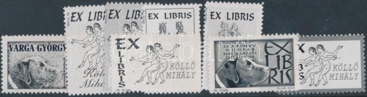 8 db Ex libris levélzáró bélyeg