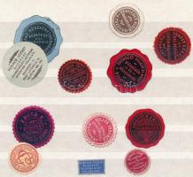 35 db magyar és osztrák levélzáró bélyeg és pecsétbélyeg