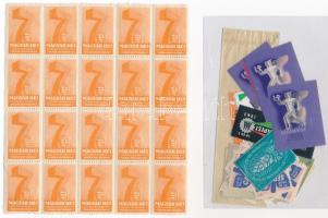 Budapesti vásár levélzárók kis tasakban + 20-as tömb