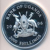 Uganda 2006. 2000Sh Ag "A labdarúgás halhatatlanjainak csarnoka - Belgium 1980-as évek/Eric Gerets" (25,82g) T:PP Uganda 2006. 2000 Shillings Ag "Hall of Fame of football - Belgium 1980s/Eric Gerets" (25,82g) C:PP