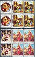 Paintings set in blocks of 4 Festmények sor négyestömbökben