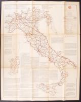 1938 Olaszország autóút térkép / Italy road map 66x80 cm