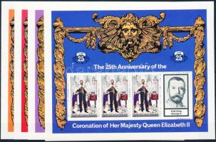 II. Erzsébet megkoronázásának 25. évfordulója sor + kisív sor + blokk, 25th anniversary of Elizabeth II's coronation set + minisheet set + block