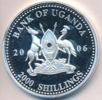 Uganda 2006. 2000Sh Ag "A labdarúgás halhatatlanjainak csarnoka - Olaszország 2000-es évek/Paolo Maldini" (28,89g) T:PP Uganda 2006. 2000 Shillings Ag "Hall of Fame of football - Italy 2000s/Paolo Maldini" (28,89g) C:PP