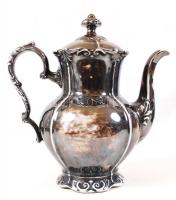 Bavaria Rudolf Wächter teás készlet, ezüst mázas, jelzett, hibátlan