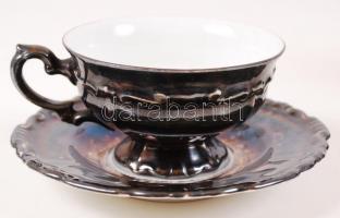 Bavaria Rudolf Wächter teás készlet, ezüst mázas, jelzett, hibátlan