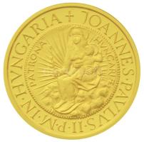 1991. 10.000Ft Au "II. János Pál pápa látogatása" dísztokban(6,98g/0.986) T:PP ujjlenyomat Hungary 1991. 10.000 Forint Au "Visit of Pope John Paul II" in box (6,98g/0.986) C:PP fingerprint Adamo EM121