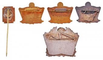 ~1975. "KISZ József Attila Olvasómozgalom" 5xklf jelvény és kitűző, főleg zománcozott T:2,...