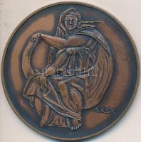 Kiss Kovács Gyula (1922-1984) DN "Michelangelo" Br emlékérem, csak hátlapi veret (60mm) T:2