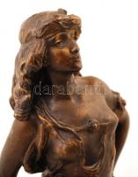 Francois Hippolyte Moreau után: Judith. Festett spiáter, jelzett, jó állapotban, m:47 cm/ After 
Fra...