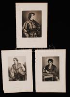 1864 3 db metszet, a Goethe-Galerie c. kiadvány (Lipcse, 1864, Druck und Verlag von F. A. Brockhaus) illusztrációi: Hermann, acélmetszet, Friedrich Pecht (1814-1903) rajza alapján metszette Adrian Schleich (1812-1894), 17×12 cm; Franz von Sickingen, acélmetszet, Friedrich Pecht (1814-1903) rajza alapján metszette A. Schultheiss, 17×12 cm; Eduard, acélmetszet, Friedrich Pecht (1814-1903) rajza alapján metszette Adrian Schleich (1812-1894), 17×12 cm / Steel etching by Adrian Schleich (1812-1894), after the drawing of Friedrich Pecht (1814-1903), made as an illustration for the Goethe-Galerie (Leipzig, 1864, Druck und Verlag von F. A. Brockhaus).; Steel etching by A. Schultheiss, after the drawing of Friedrich Pecht (1814-1903), made as an illustration for the Goethe-Galerie (Leipzig, 1864, Druck und Verlag von F. A. Brockhaus).; Steel etching by Adrian Schleich (1812-1894), after the drawing of Friedrich Pecht (1814-1903), made as an illustration for the Goethe-Galerie (Leipzig, 1864, Druck und Verlag von F. A. Brockhaus).