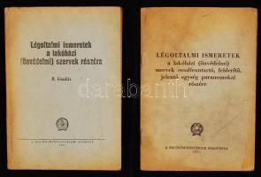 1951-1952 Légoltalmi ismeretek a lakóházi (önvédelmi) szervek részére. Bp., Belügyminisztérium kiadása. Kicsit kopott papírkötésben, jó állapotban.