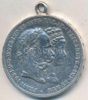 Ausztria 1879. 2G Ag "I.Ferenc József és Erzsébet királynő / Ezüstlakodalom" füllel T:2- 
...