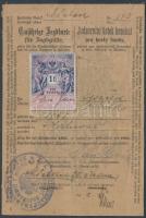 1897 Vadászati jegy / 1897 Hunter card