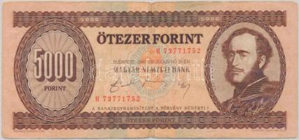 1990. 5000Ft "H" T:III (hajtásnál enyhe papírszakadás)