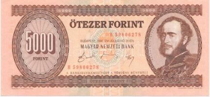 1990. 5000Ft H sorozat T:I Hungary 1990. 5000 Forint H serial C:UNC Adamo F49