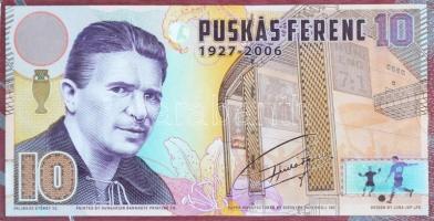 2013. "Puskás bankjegy" promóciós bankjegy a Pénzjegynyomda és a Diósgyőri Papírgyár díszk...