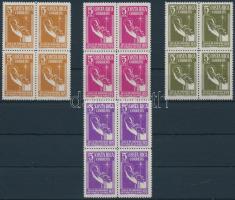 Kényszerfelárbélyeg sor négyestömbökben, Compulsory surtax stamps set in blocks of 4