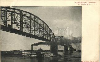 Saint Louis, St. Louis, Merchants bridge, steam ship