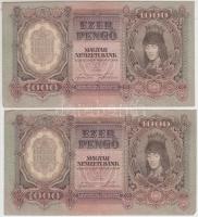 1943. 1000P (2x) sorszámkövetők T:II-,III Adamo P21