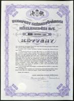 1930. "Budapest Székesfővárosi Közlekedési Rt." 125db "Bb" kötvénye szárazpecséttel T:II