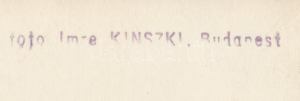 cca 1935 Kinszki Imre (1901-1945): Pávatánc, pecséttel jelzett vintage fotóművészeti alkotás, 18x13 ...