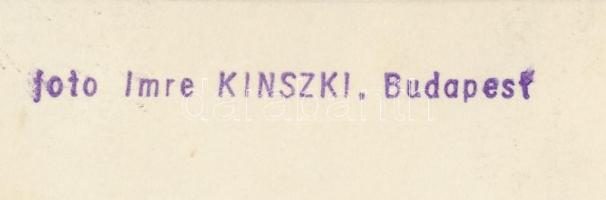 cca 1930 Kinszki Imre (1901-1945): Jégtáblák az Erzsébet híd alatt, pecséttel jelzett vintage fotómű...