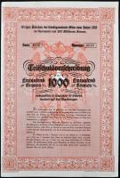 Ausztria / Innsbruck 1912. "Mittenwaldbahn" vasúti kötvény 200K-ról német nyelven betéti l...