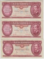 1984. 100Ft (2x) sorszámkövetők + 1989. 100Ft (2x) sorszámkövetők T:I