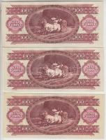 1984. 100Ft (2x) sorszámkövetők + 1989. 100Ft (2x) sorszámkövetők T:I