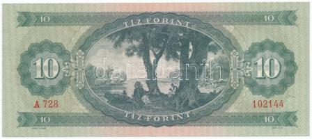 1962. 10Ft fordított hátlapi "01"-es alapnyomattal T:III