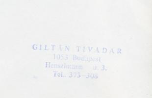 cca 1975 Giltán Tivadar: Láb-fej, pecséttel jelzett vintage fotóművészeti alkotás, 24x14 cm