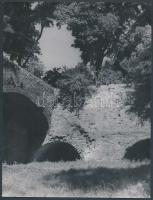 cca 1950 Korschelt Miklós (1900-1982): Győr, 4 db pecséttel jelzett városkép, 24x18 cm