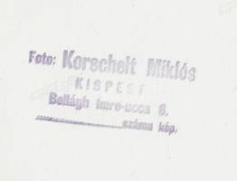 cca 1950 Korschelt Miklós (1900-1982): Győr, 4 db pecséttel jelzett városkép, 24x18 cm