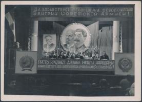 cca 1952 Rákosi a nagy testvérek árnyékában, 13x18 cm