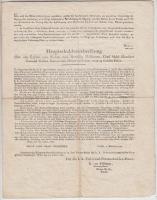 Ausztria / Bécs 1821. Államadóssági kötvény jegyzési felhívás és sorsolási terv T:III Austria / Vienna 1821. Call about public debt bond and lottery plan C:F