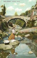 Sanremo, Italian laundress (gluemark)