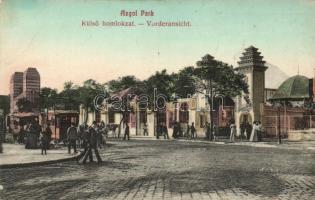 Budapest XIV. Angol Park, Külső homlokzat