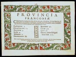 cca 1646, Ferencesrendi Capucinórium: Carographia Descriptio..., Díszcímlapok. Floreális, színezett díszkeretben. 6db. 25,5x34,5cm