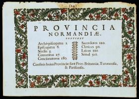 cca 1646, Ferencesrendi Capucinórium: Carographia Descriptio...,  Díszcímlapok. Floreális, színezett...