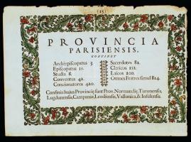 cca 1646, Ferencesrendi Capucinórium: Carographia Descriptio...,  Díszcímlapok. Floreális, színezett...