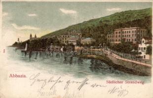 Abbazia, Südlicher Strandweg litho (EB)