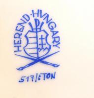 Herendi Eton mintás süteményes tányér, kézzel festett, jelzett, hibátlan, d:18,5 cm