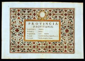 cca 1646, Ferencesrendi Capucinórium: Carographia Descriptio...,  Díszcímlapok. Aragonia, Aquitania,...