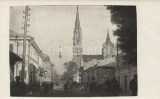 Ternopil, Tarnopol; street with church, photo